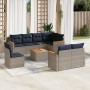 9-piece garden furniture set and gray synthetic rattan cushions by , Garden sets - Ref: Foro24-3226172, Price: 602,17 €, Disc...