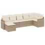 Set sofás de jardín 7 piezas y cojines ratán sintético beige de , Conjuntos de jardín - Ref: Foro24-3226191, Precio: 525,95 €...