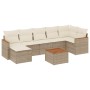 Gartensofa-Set mit beigen Kissen 8 Stück PE-Rattan von , Gartensets - Ref: Foro24-3226198, Preis: 578,72 €, Rabatt: %