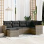 6-piece garden furniture set and gray synthetic rattan cushions by , Garden sets - Ref: Foro24-3226179, Price: 379,48 €, Disc...