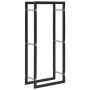 Black steel log holder 44x20x100 cm by vidaXL, Firewood bags and holders - Ref: Foro24-284700, Price: 39,12 €, Discount: %