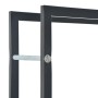 Black steel log holder 44x20x100 cm by vidaXL, Firewood bags and holders - Ref: Foro24-284700, Price: 39,12 €, Discount: %