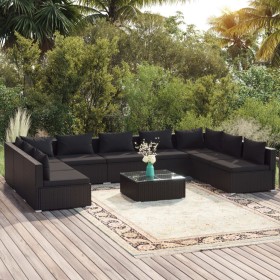 Gartenmöbel-Set 10 Stück schwarze synthetische Rattankissen von , Gartensets - Ref: Foro24-3101912, Preis: 1,00 €, Rabatt: %