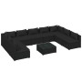 Set de muebles de jardín 10 pzas cojines ratán sintético negro de , Conjuntos de jardín - Ref: Foro24-3101912, Precio: 1,00 €...