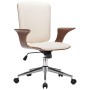 Cream curved wood synthetic leather swivel office chair by vidaXL, Office chairs - Ref: Foro24-283134, Price: 207,64 €, Disco...