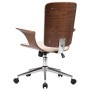 Silla de oficina giratoria cuero sintético madera curva crema de vidaXL, Sillas de oficina - Ref: Foro24-283134, Precio: 207,...