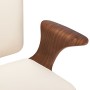 Silla de oficina giratoria cuero sintético madera curva crema de vidaXL, Sillas de oficina - Ref: Foro24-283134, Precio: 207,...