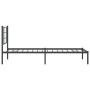 Bed frame with black metal headboard 90x190 cm by , Beds and slatted bases - Ref: Foro24-355553, Price: 66,03 €, Discount: %