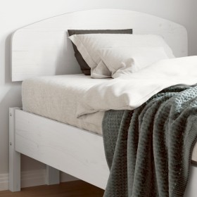 Solid white pine wood bed headboard 90 cm by , Headboards and footboards - Ref: Foro24-842519, Price: 40,58 €, Discount: %