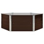 Brown galvanized steel growing table 129x129x46 cm by vidaXL, Pots and planters - Ref: Foro24-45710, Price: 41,27 €, Discount: %