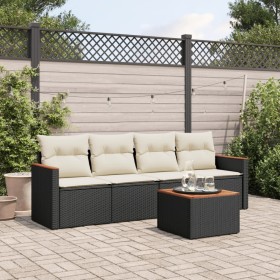 5-piece garden furniture set and black synthetic rattan cushions by , Garden sets - Ref: Foro24-3225776, Price: 285,41 €, Dis...