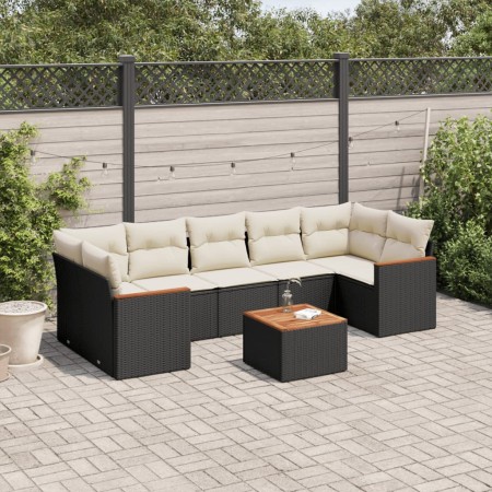 8-piece garden sofa set and black synthetic rattan cushions by , Garden sets - Ref: Foro24-3225811, Price: 520,26 €, Discount: %