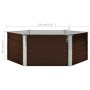 Brown galvanized steel growing table 129x129x46 cm by vidaXL, Pots and planters - Ref: Foro24-45710, Price: 41,27 €, Discount: %