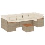 Gartensofa-Set mit beigen Kissen 8 Stück PE-Rattan von , Gartensets - Ref: Foro24-3225813, Preis: 662,68 €, Rabatt: %