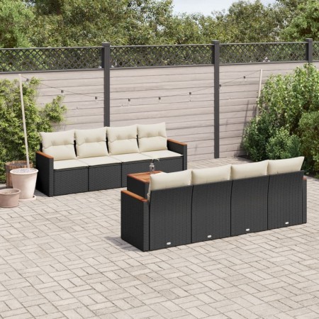 8-piece garden sofa set and black synthetic rattan cushions by , Garden sets - Ref: Foro24-3225818, Price: 549,04 €, Discount: %