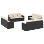 Garden sofa set 12 pieces with black synthetic rattan cushions by , Garden sets - Ref: Foro24-3225832, Price: 773,02 €, Disco...