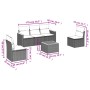 6-teiliges Gartensofa-Set und schwarze synthetische Rattankissen von , Gartensets - Ref: Foro24-3225853, Preis: 346,45 €, Rab...