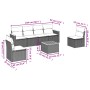 Gartensofa-Set mit beigem Kissenmix, 7-teilig aus PE-Rattan von , Gartensets - Ref: Foro24-3225870, Preis: 442,81 €, Rabatt: %