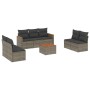 Set de sofás de jardín 8 pzas y cojines ratán sintético gris de , Conjuntos de jardín - Ref: Foro24-3225885, Precio: 473,38 €...