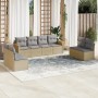 Gartensofa-Set mit beigem Kissenmix, 8-teilig aus PE-Rattan von , Gartensets - Ref: Foro24-3225891, Preis: 498,98 €, Rabatt: %