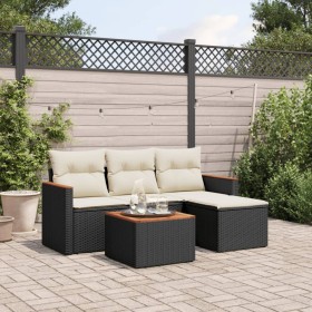 5-teiliges Gartenmöbel-Set und schwarze synthetische Rattankissen von , Gartensets - Ref: Foro24-3225909, Preis: 285,09 €, Ra...