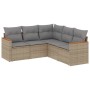 Garden sofa set with beige cushions mix 5 pieces PE rattan by , Garden sets - Ref: Foro24-3225961, Price: 343,99 €, Discount: %