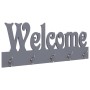 WELCOME gray wall coat rack 74x29.5 cm by vidaXL, Hat and coat racks - Ref: Foro24-284248, Price: 38,21 €, Discount: %