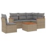 Gartensofa-Set mit beigem Kissenmix, 6-teilig, PE-Rattan von , Gartensets - Ref: Foro24-3225982, Preis: 397,06 €, Rabatt: %