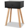 Bedside tables 2 units. Solid pine wood 40x30x61 cm black by vidaXL, Nightstands - Ref: Foro24-244741, Price: 91,19 €, Discou...