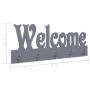 Perchero de pared WELCOME gris 74x29,5 cm de vidaXL, Percheros para sombreros y abrigos - Ref: Foro24-284248, Precio: 38,21 €...