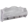 Gray wooden wall coat rack 50x10x23 cm by vidaXL, Hat and coat racks - Ref: Foro24-284230, Price: 33,11 €, Discount: %