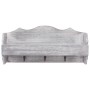 Gray wooden wall coat rack 50x10x23 cm by vidaXL, Hat and coat racks - Ref: Foro24-284230, Price: 33,11 €, Discount: %