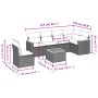 7-teiliges Gartensofa-Set mit grauen PE-Rattan-Kissen von , Gartensets - Ref: Foro24-3226025, Preis: 443,67 €, Rabatt: %