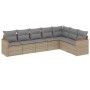 Garden sofa set with beige cushions mix 7 pieces PE rattan by , Garden sets - Ref: Foro24-3226031, Price: 475,80 €, Discount: %