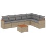 Gartensofa-Set mit beigem Kissenmix, 8-teilig aus PE-Rattan von , Gartensets - Ref: Foro24-3226038, Preis: 530,60 €, Rabatt: %