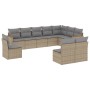 Garden sofa set with beige cushions 10 pieces synthetic rattan by , Garden sets - Ref: Foro24-3226073, Price: 651,97 €, Disco...