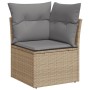 Gartensofa-Set mit beigen Kissen, 10-teilig, synthetisches Rattan von , Gartensets - Ref: Foro24-3226073, Preis: 654,03 €, Ra...