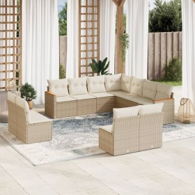 11-teiliges Gartensofa-Set mit beigen synthetischen Rattankissen von , Gartensets - Ref: Foro24-3226086, Preis: 840,27 €, Rab...