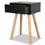 Bedside tables 2 units. Solid pine wood 40x30x61 cm black by vidaXL, Nightstands - Ref: Foro24-244741, Price: 91,19 €, Discou...