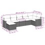 7-piece garden dining set and black synthetic rattan cushions by , Garden sets - Ref: Foro24-3226188, Price: 421,48 €, Discou...