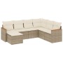 7-piece garden sofa set and beige synthetic rattan cushions by , Garden sets - Ref: Foro24-3226205, Price: 525,95 €, Discount: %