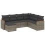 7-piece garden sofa set with gray PE rattan cushions by , Garden sets - Ref: Foro24-3226207, Price: 443,63 €, Discount: %