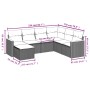 7-piece garden sofa set with gray PE rattan cushions by , Garden sets - Ref: Foro24-3226207, Price: 443,63 €, Discount: %