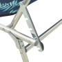 Folding lounge chair with a canopy made of stamped steel leaves. by , Loungers - Ref: Foro24-310328, Price: 65,74 €, Discount: %