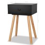 Bedside tables 2 units. Solid pine wood 40x30x61 cm black by vidaXL, Nightstands - Ref: Foro24-244741, Price: 91,19 €, Discou...