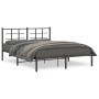 Estructura de cama con cabecero metal negro 150x200 cm de , Camas y somieres - Ref: Foro24-355563, Precio: 104,67 €, Descuent...