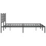 Estructura de cama con cabecero metal negro 150x200 cm de , Camas y somieres - Ref: Foro24-355563, Precio: 104,99 €, Descuent...