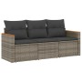 3-teiliges Gartensofa-Set und graue synthetische Rattankissen von , Gartensets - Ref: Foro24-3225759, Preis: 208,99 €, Rabatt: %