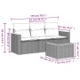 Gartensofa-Set mit beigem Kissenmix, 4-teilig aus PE-Rattan von , Gartensets - Ref: Foro24-3225765, Preis: 259,51 €, Rabatt: %