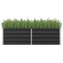 Anthracite gray galvanized steel flower bed 160x40x45 cm by vidaXL, Pots and planters - Ref: Foro24-45731, Price: 34,79 €, Di...